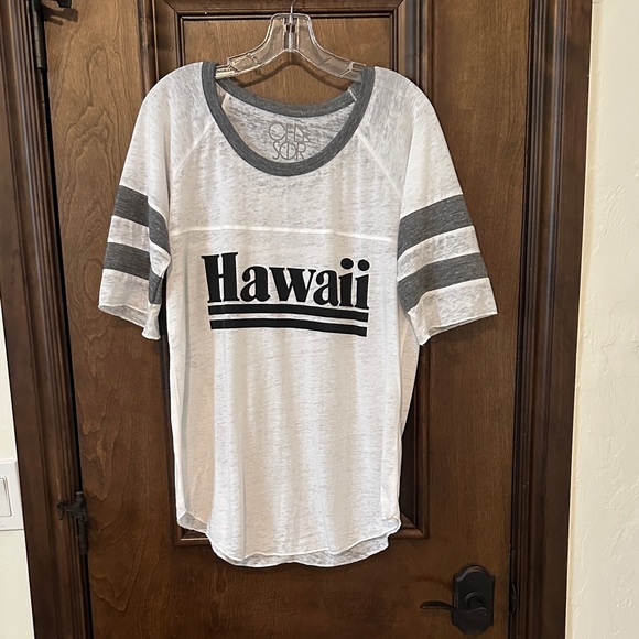 Chaser Tops - Chaser White and Gray Hawaii Tee